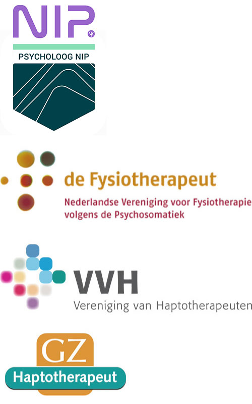 Erkend psycholoog, haptotherapeut en fysiotherapeut