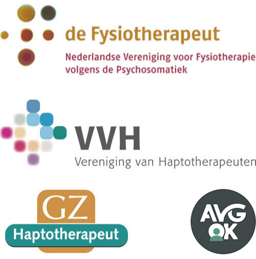 Erkend psycholoog, haptotherapeut en fysiotherapeut